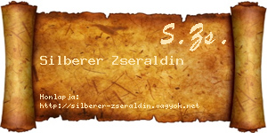 Silberer Zseraldin névjegykártya